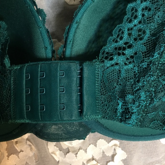 Hi Apex lace push-up underwire bra teal 34A 36D - Picture 5 of 6